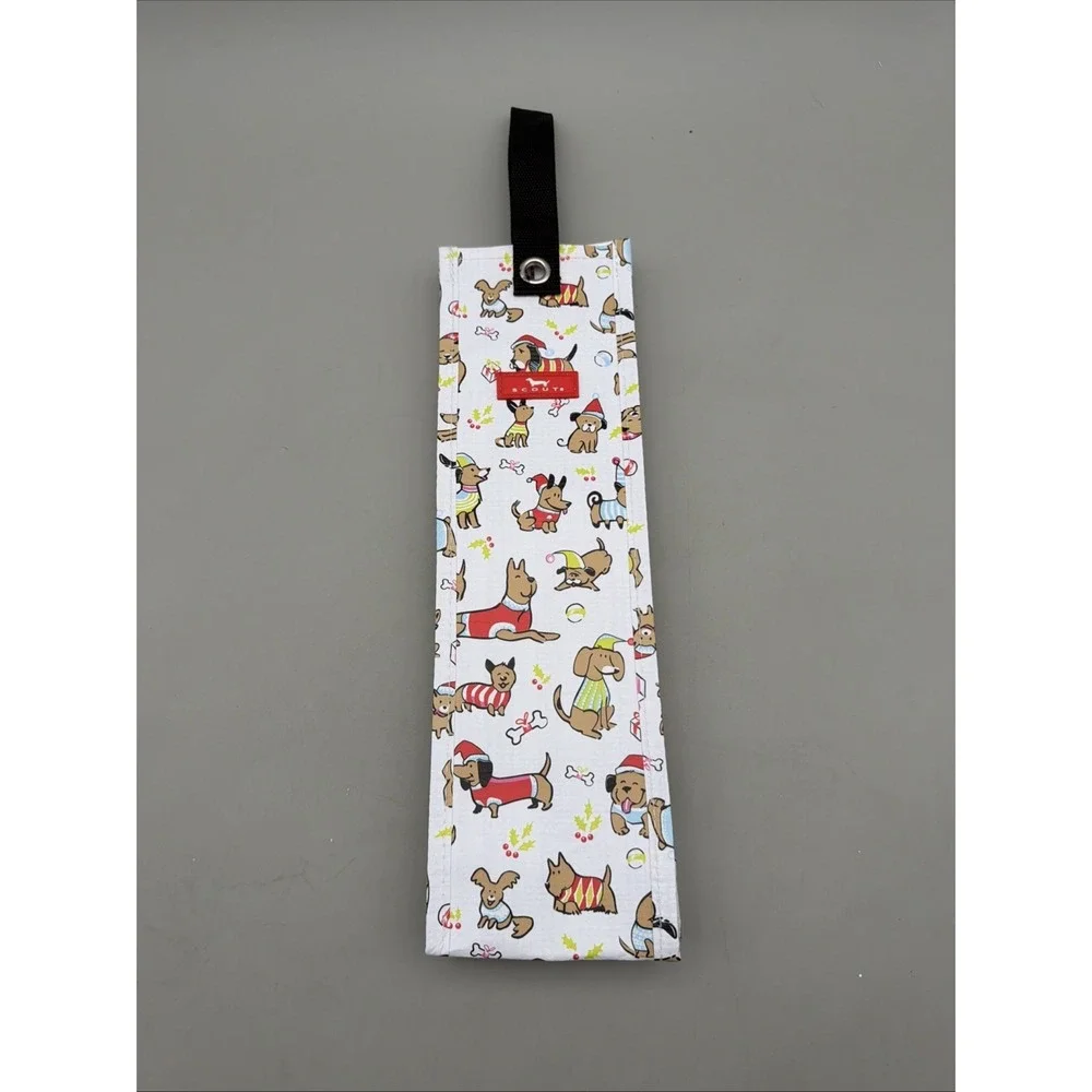 Scout Spirit  Wine / Beverage Bag ~ Holiday Pawty Pattern 13.5